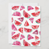 Invitation Fête de la piscine d'anniversaire de la pastèque (Dos)