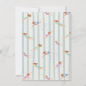 Invitation Fête de la piscine d'anniversaire de Preppy (Dos)
