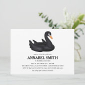 Invitation Fête de la piscine d'anniversaire du flotteur de c (Debout devant)