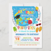 Invitation Fête de la piscine de 6e année - Garçon (Devant)