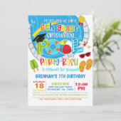 Invitation Fête de la piscine de 6e année - Garçon (Debout devant)