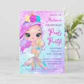 Invitation Fête de la piscine de la Parties scintillant de si (Debout devant)