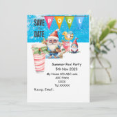Invitation Fête de la piscine de Noël avec le Père Noël Boiss (Debout devant)