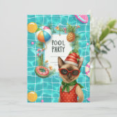 Invitation Fête de la piscine de Noël pour Amoureux de les ch (Debout devant)