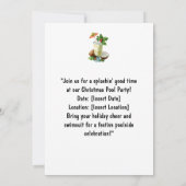 Invitation Fête de la piscine de Noël pour Amoureux de les ch (Dos)