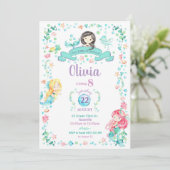 Invitation Fête de la piscine des filles de l'anniversaire de (Debout devant)