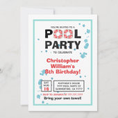 Invitation Fête de la piscine d'été (Devant)