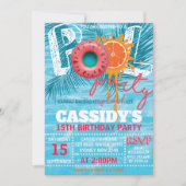 Invitation Fête de la piscine d'été (Devant)