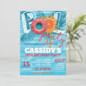Invitation Fête de la piscine d'été (Debout devant)