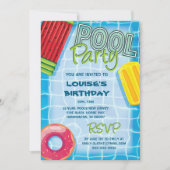 Invitation Fête de la piscine d'été (Devant)