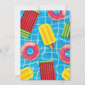 Invitation Fête de la piscine d'été (Dos)