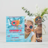Invitation Fête de la piscine d'été (Debout devant)