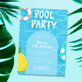 Invitation Fête de la piscine d'été
