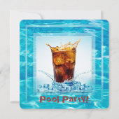Invitation Fête de la piscine d'été (Devant)