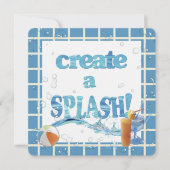 Invitation Fête de la piscine d'été (Devant)