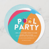 Invitation Fête de la piscine d'été (Devant / Derrière)