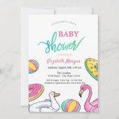 Invitation Fête de la piscine d'été (Devant)