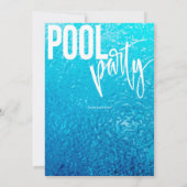 Invitation Fête de la piscine d'été Anniversaire, Fête de la (Dos)
