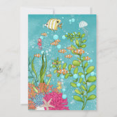 Invitation Fête de la piscine d'été de la sirène rose lunatiq (Dos)