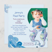 Invitation Fête de la piscine d'été Photo (Devant / Derrière)
