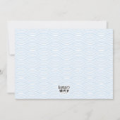 Invitation Fête de la piscine d'hiver Fille des cheveux noirs (Dos)