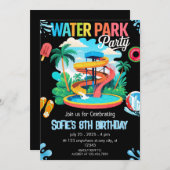 Invitation Fête de la piscine du parc aquatique (Devant / Derrière)