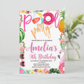 Invitation Fête de la piscine, Fête de la piscine, Anniversai (Debout devant)