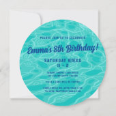 Invitation Fête de la piscine intérieure de la piscine intéri (Dos)