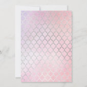 Invitation Fête de la PISCINE Mermaid Purple rose Silver Part (Dos)