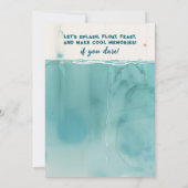 Invitation Fête de la piscine sans peur Anniversaire (Dos)