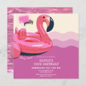 Invitation fête de la piscine tropicale moderne (Devant / Derrière)