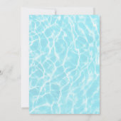 Invitation Fête de la piscine tropicale Rétro fête d'été (Dos)