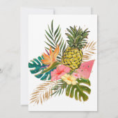 Invitation Fête de la piscine tropicale Unicorn Anniversaire (Dos)