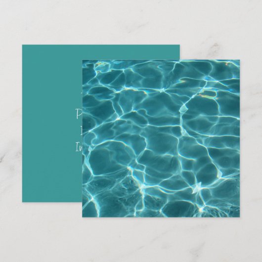 Invitation Fête de la piscine vide (Devant / Derrière)