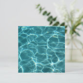 Invitation Fête de la piscine vide (Debout devant)
