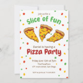 Invitation Fête de la pizza (Devant)