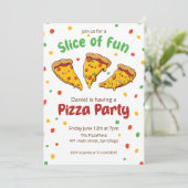 Invitation Fête de la pizza (Debout devant)