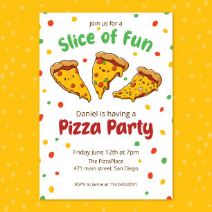 Invitation Fête de la pizza
