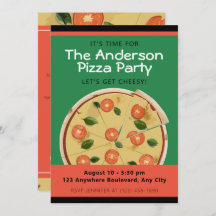 Fête de la pizza colorée