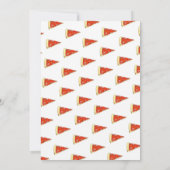 Invitation FÊTE DE LA PIZZA ! Pepperoni Fromage Pizzeria tran (Dos)