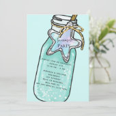 Invitation Fête de la plage d'été (Debout devant)