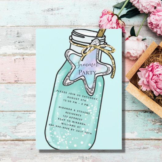 Invitation Fête de la plage d'été