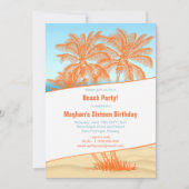 Invitation Fête de la plage et des cocotiers à Copacabana (Devant)