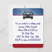 Invitation Fête de la Policeman (Dos)