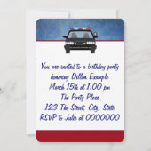Invitation Fête de la Policeman (Dos)