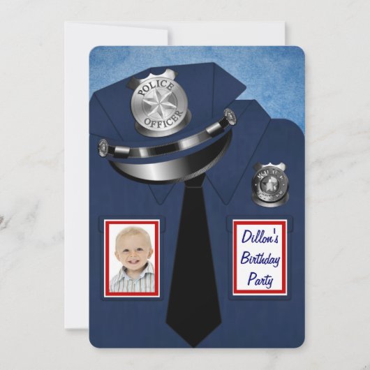 Invitation Fête de la Policeman (Devant)