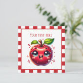 Invitation Fête de la pomme mignonne (Debout devant)