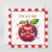 Invitation Fête de la pomme mignonne (Devant)