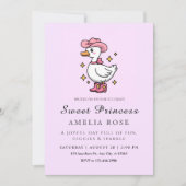 Invitation Fête de la Princesse Canard Rose (Devant)