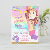 Invitation Fête de la princesse Sleepover (Debout devant)